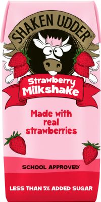 SHAKEN UDDER Kid's Milkshake - Strawberry! 200ml (5060342470010)