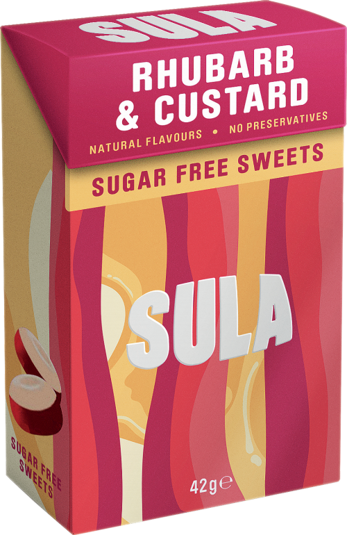 SULA Rhubarb & Custard Sweets 42g