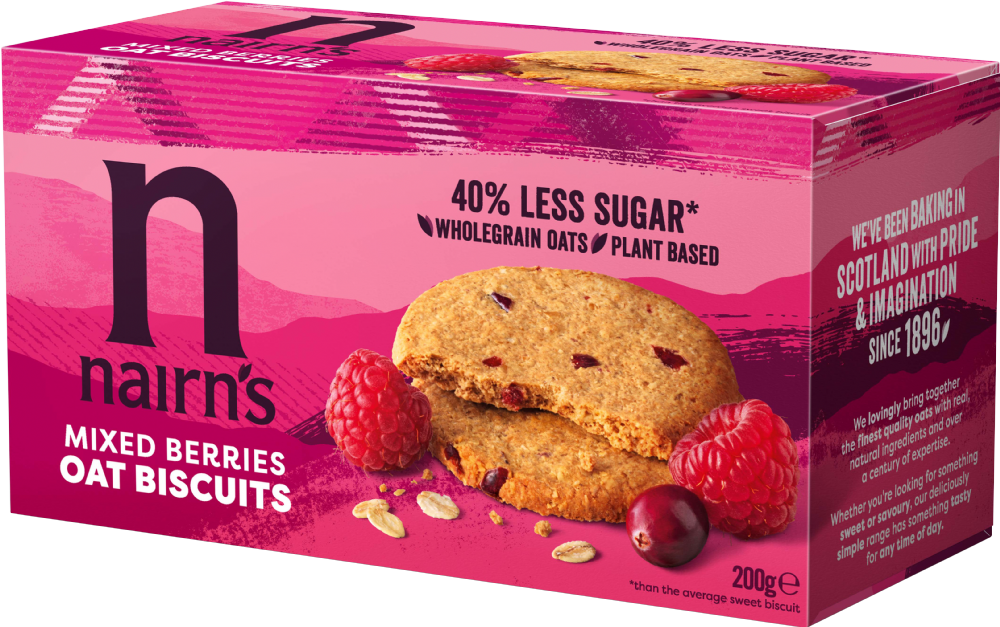 NAIRN'S Mixed Berries Wheat Free Biscuits 200g