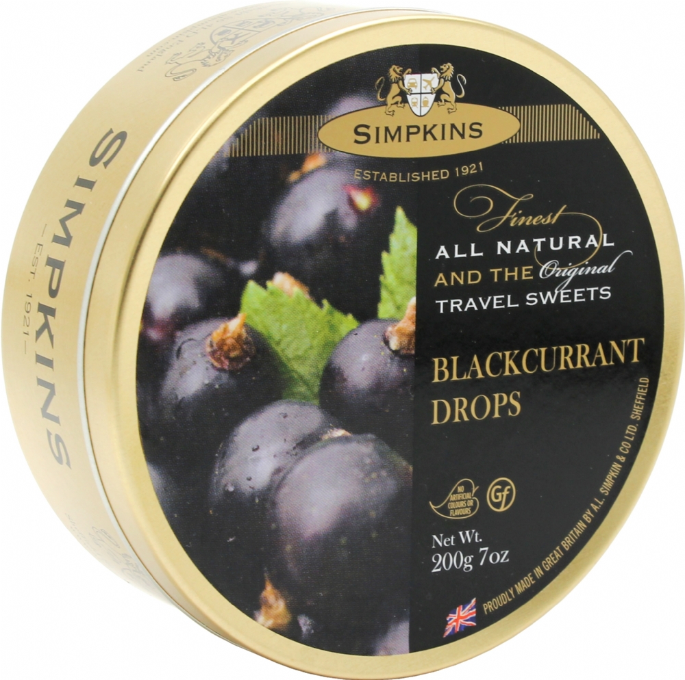 SIMPKINS Blackcurrant Travel Sweets 200g