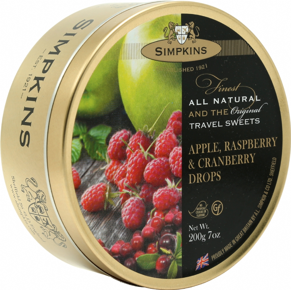 SIMPKINS Apple, Raspberry & Cranberry Travel Sweets 200g