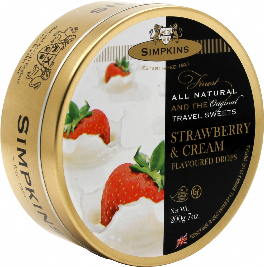 SIMPKINS Strawberry & Cream Travel Sweets 200g