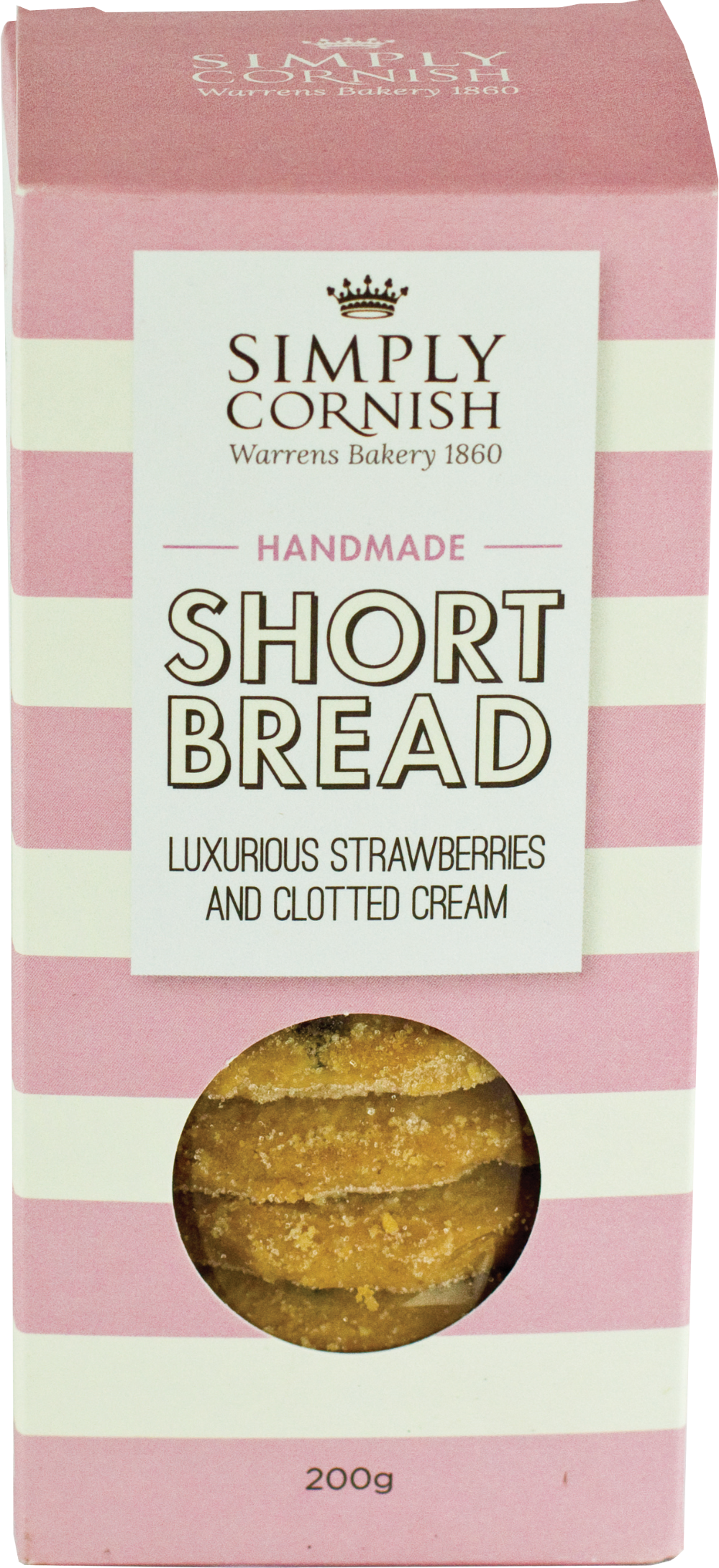 SIMPLY CORNISH Strawberries & Clotted Cream Shortbread 200g