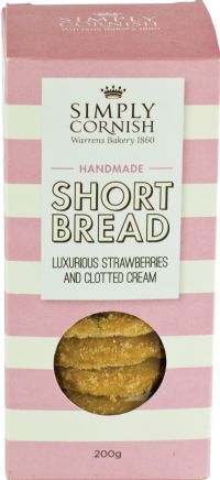 SIMPLY CORNISH Strawberries & Clotted Cream Shortbread 200g
