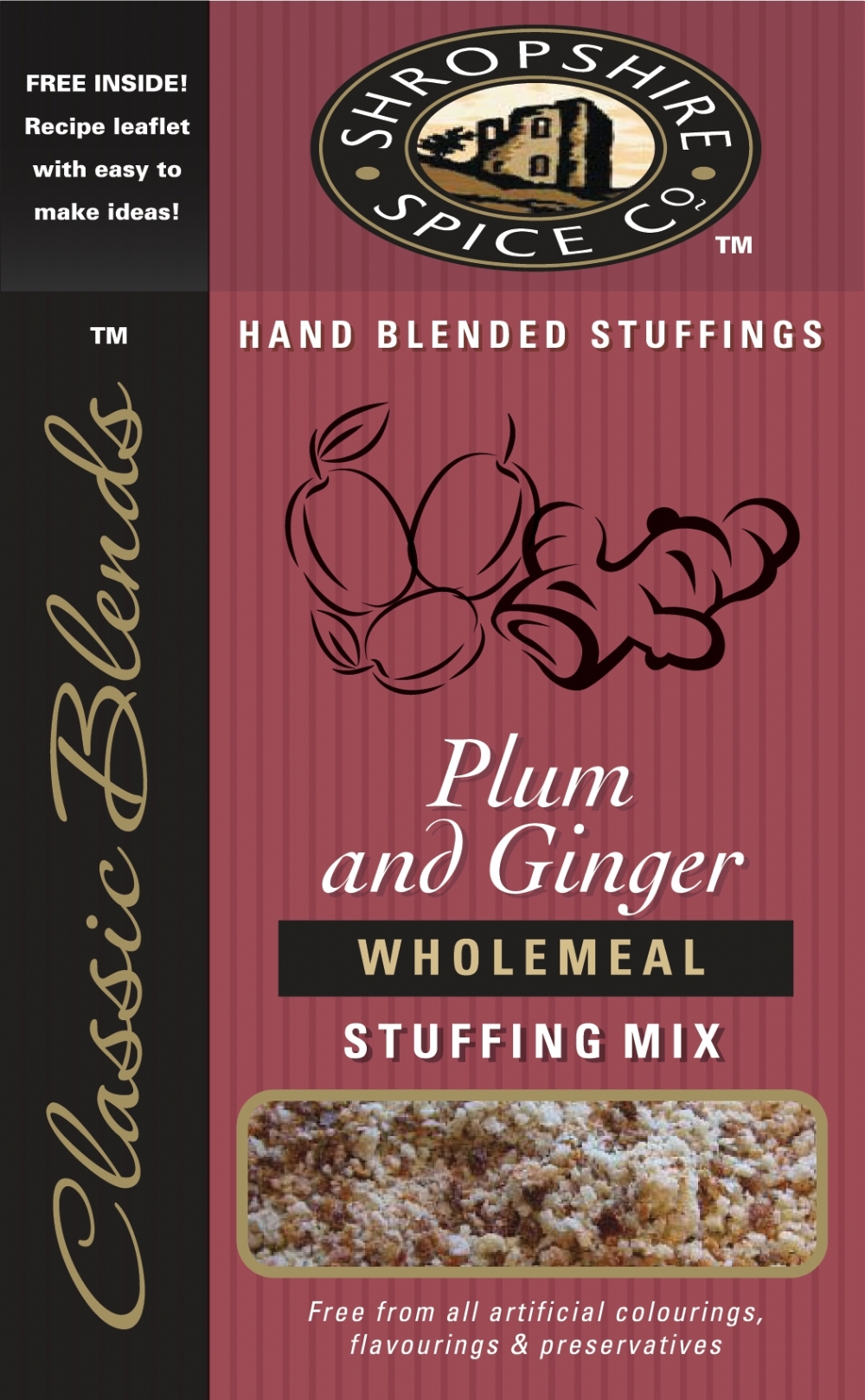 SHROP. SPICE Plum & Ginger Wholemeal Stuffing Mix 150g