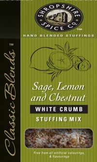 SHROPSHIRE SPICE CO. Sage, Lemon & Chestnut White Crumb Stuffing Mix 150g