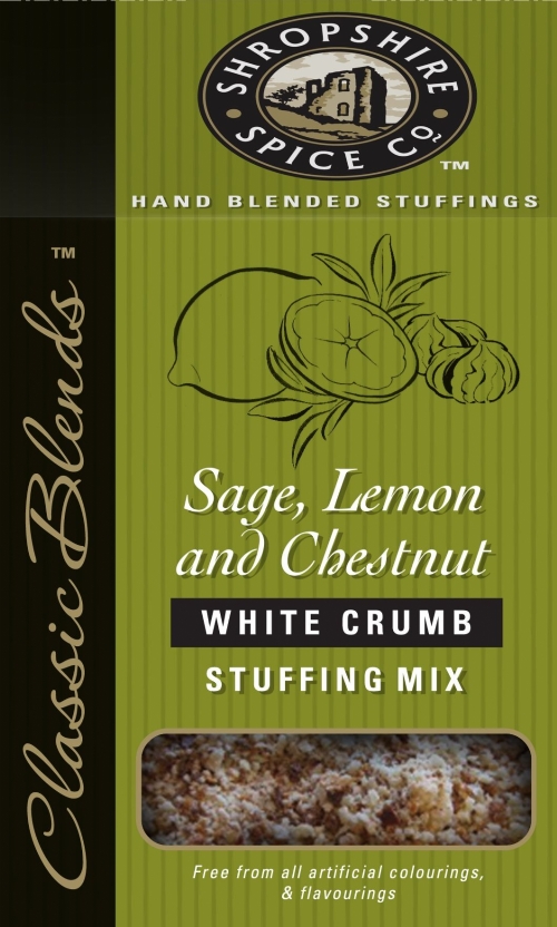 SHROP. SPICE Sage, Lemon & Chestnut White Stuffing Mix 150g