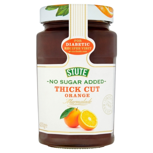 STUTE No Sugar Added Thick Cut Orange Marmalade 340g
