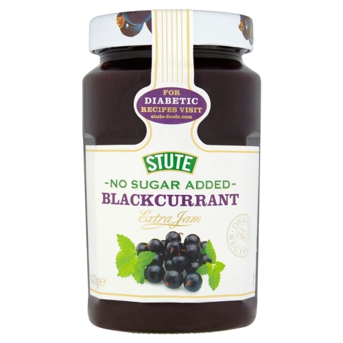 STUTE No Sugar Added Blackcurrant Jam 340g