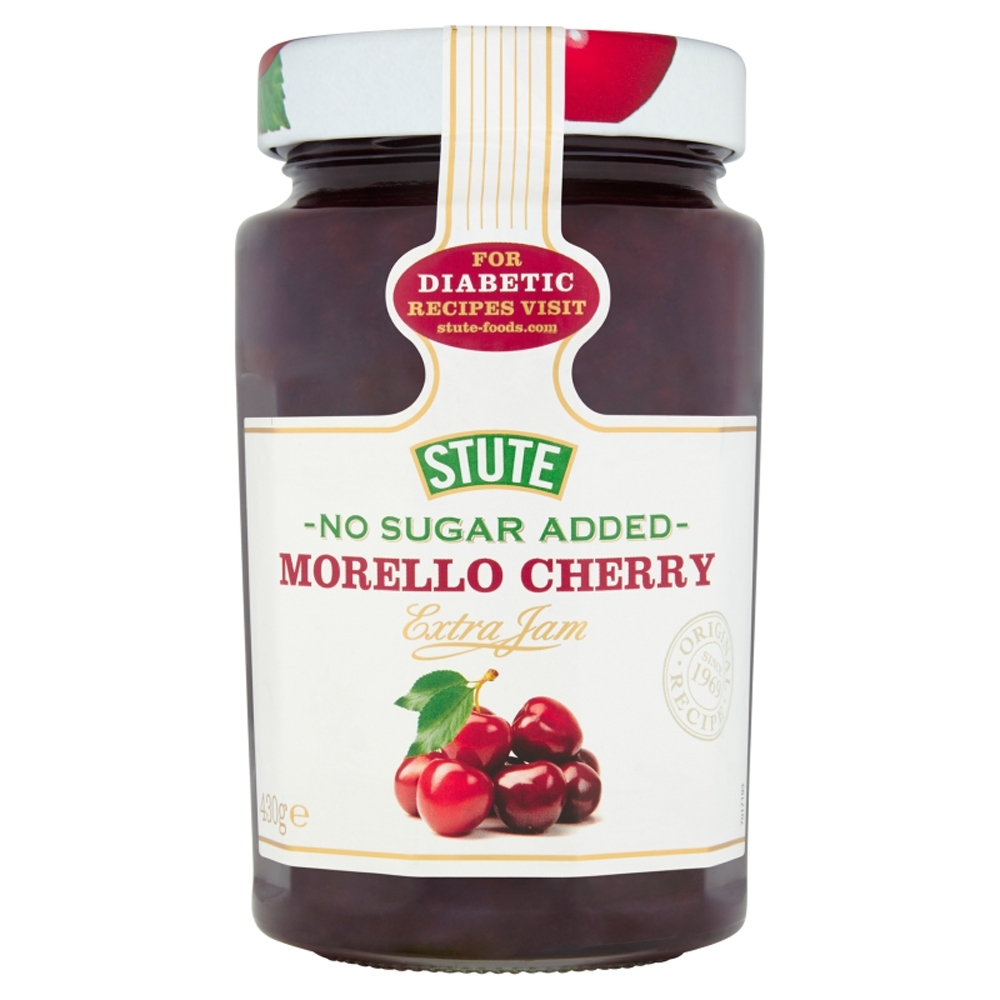 STUTE No Sugar Added Morello Cherry Jam 430g