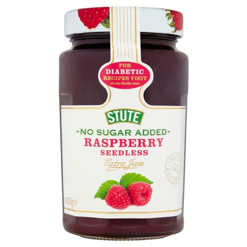 STUTE No Sugar Added Raspberry Seedless Extra Jam 340g