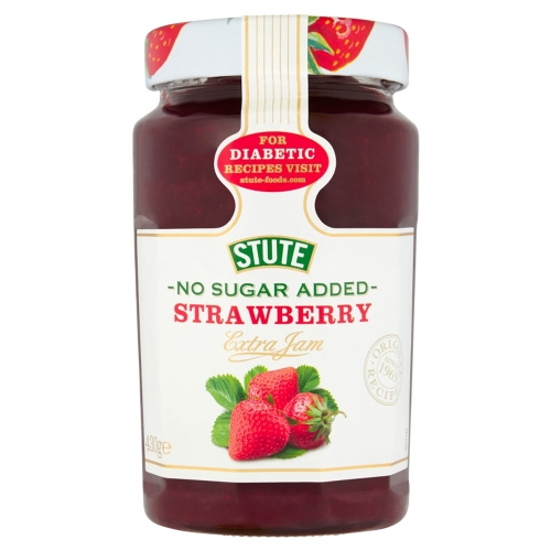 STUTE No Sugar Added Strawberry Jam 340g